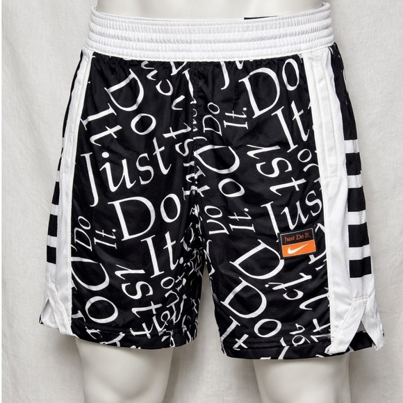 Nike Other - Nike Boys Just Do It Basketball Shorts Black White CJ8087-010 Size Medium NWT